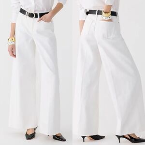 J. Crew White Flare Wide Leg Jeans